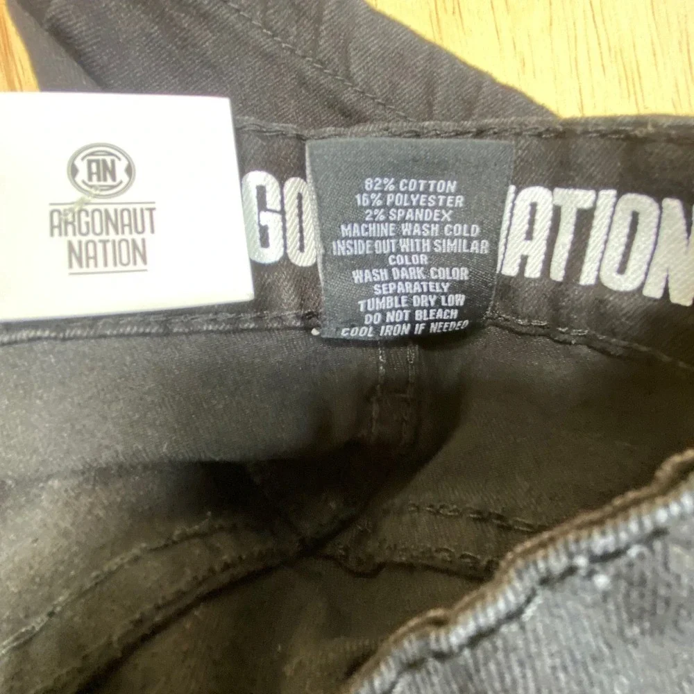 Argonaut Nation Men's Black Distressed Stretch Jeans Size 32x30 Slim Fit‎